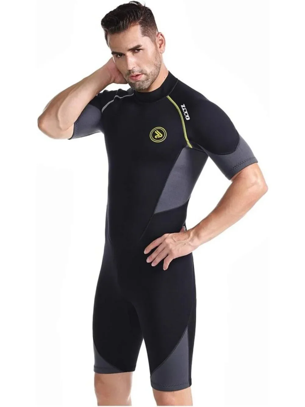 Premium Neoprene Men's Shorty Wetsuit 1.5/3mm for Surfing, Snorkeling & Diving